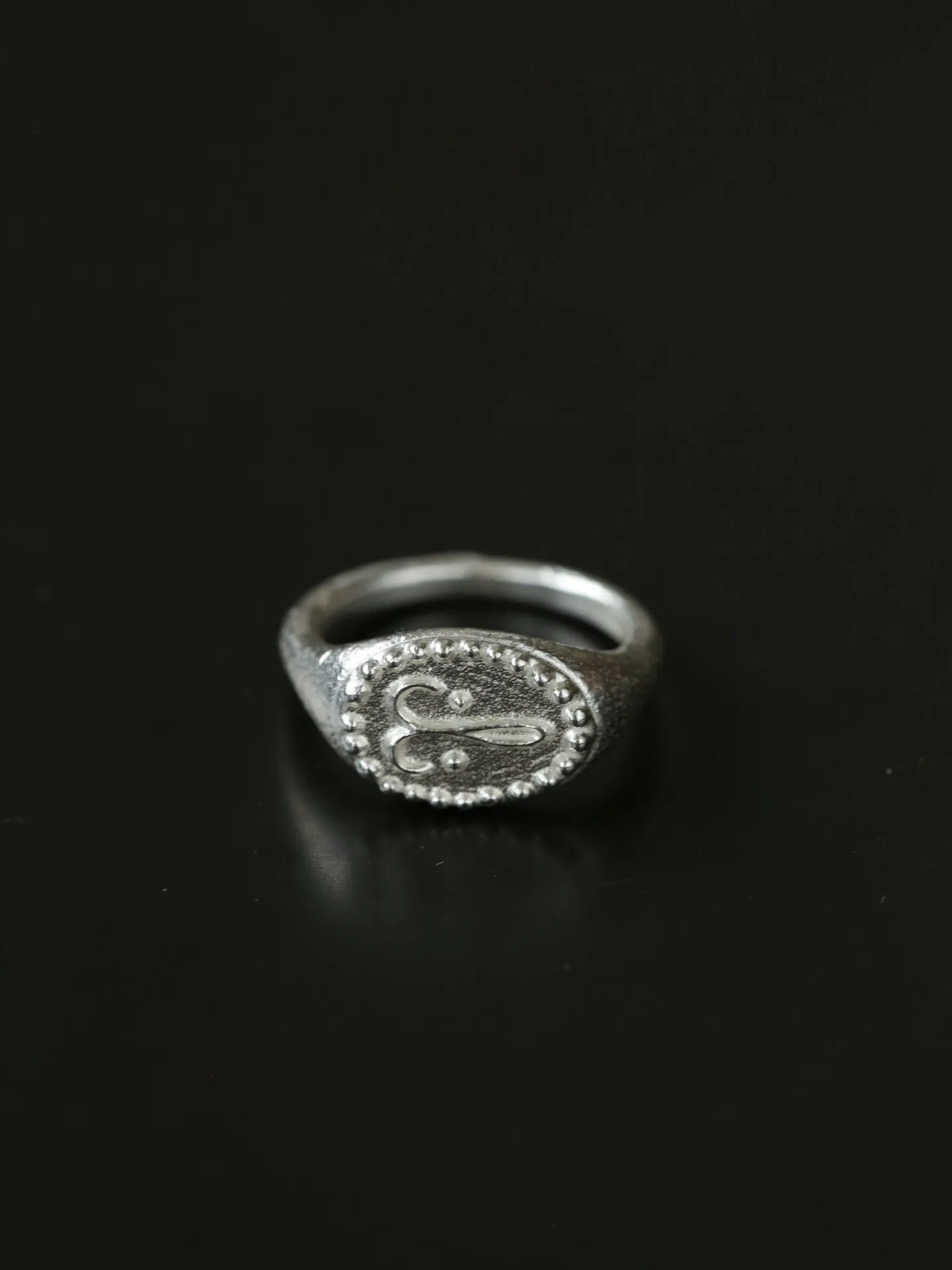 Sterling Silver Face Stamp Ring