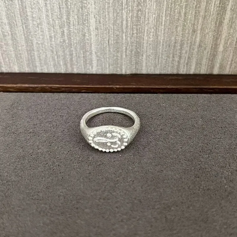 Sterling Silver Face Stamp Ring