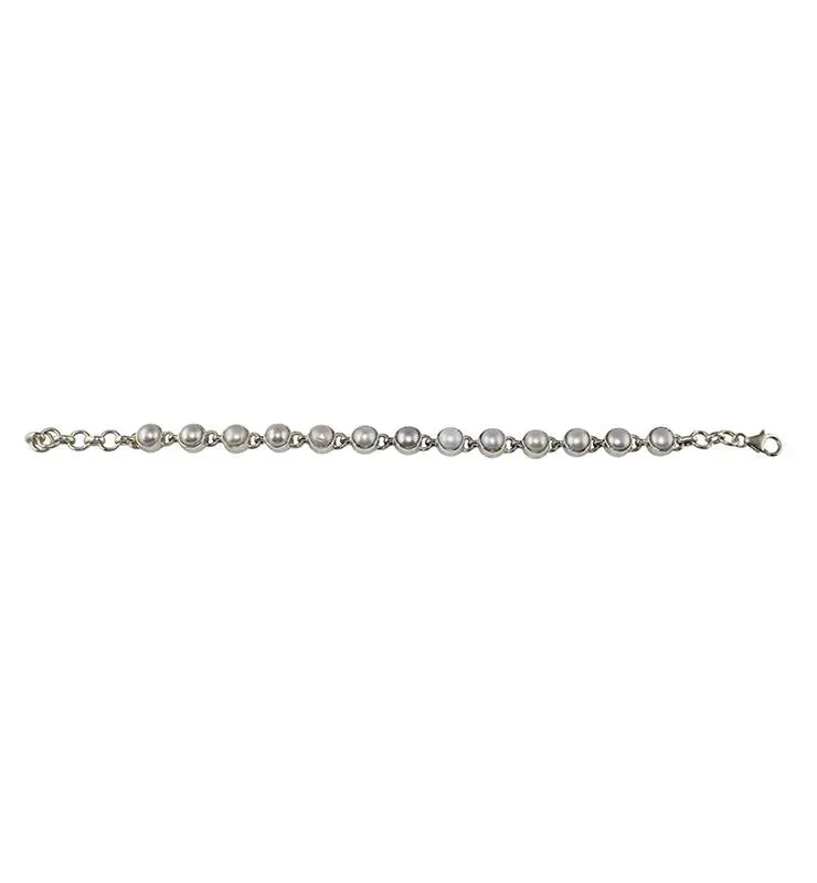 Sterling Silver Pearl Bracelet