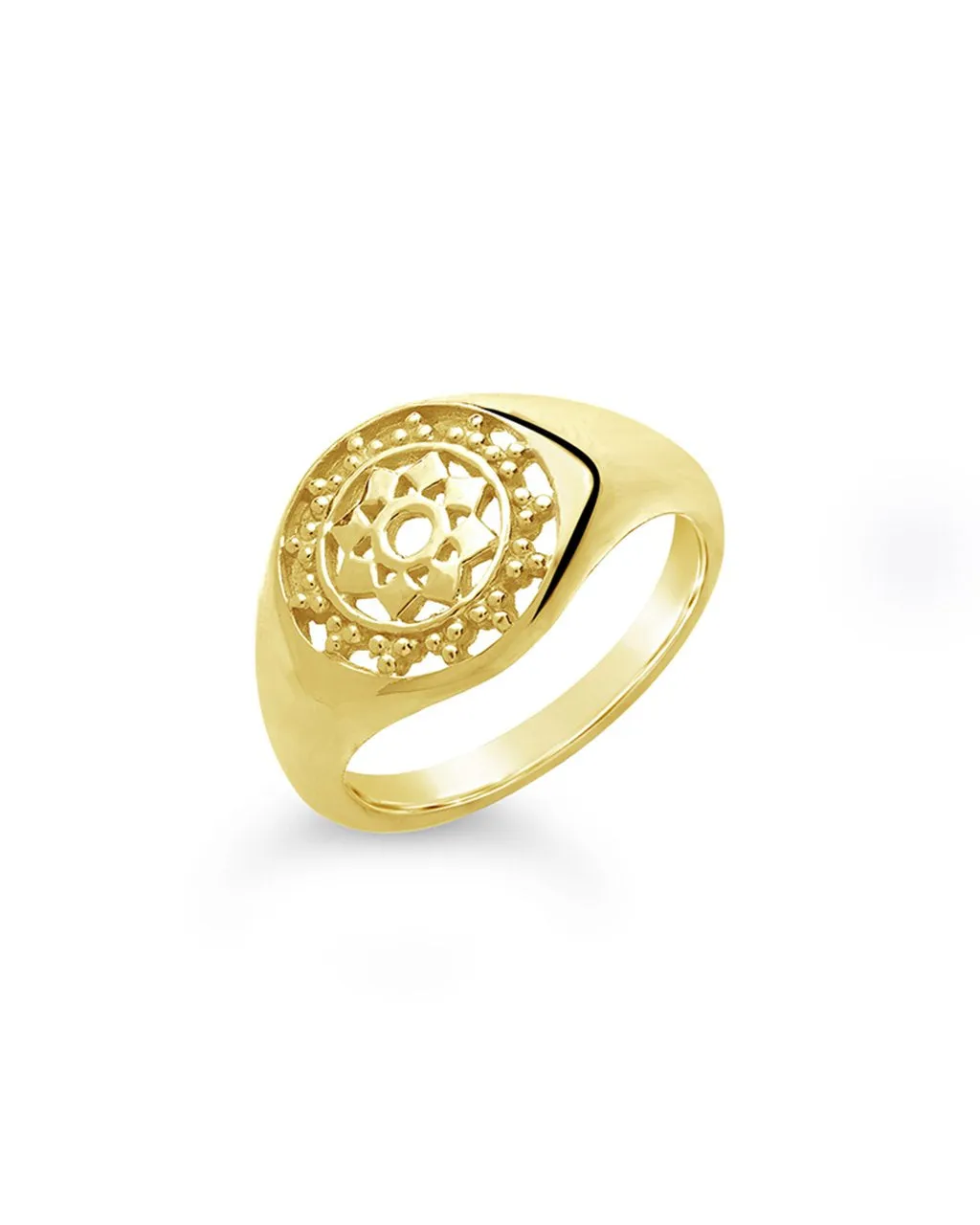 Sterling Silver Pinwheel Signet Ring