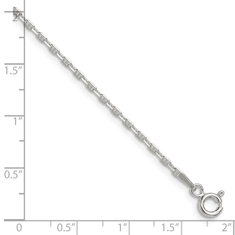 Sterling Silver Polished and D/C 1.75mm Marine Link Chain