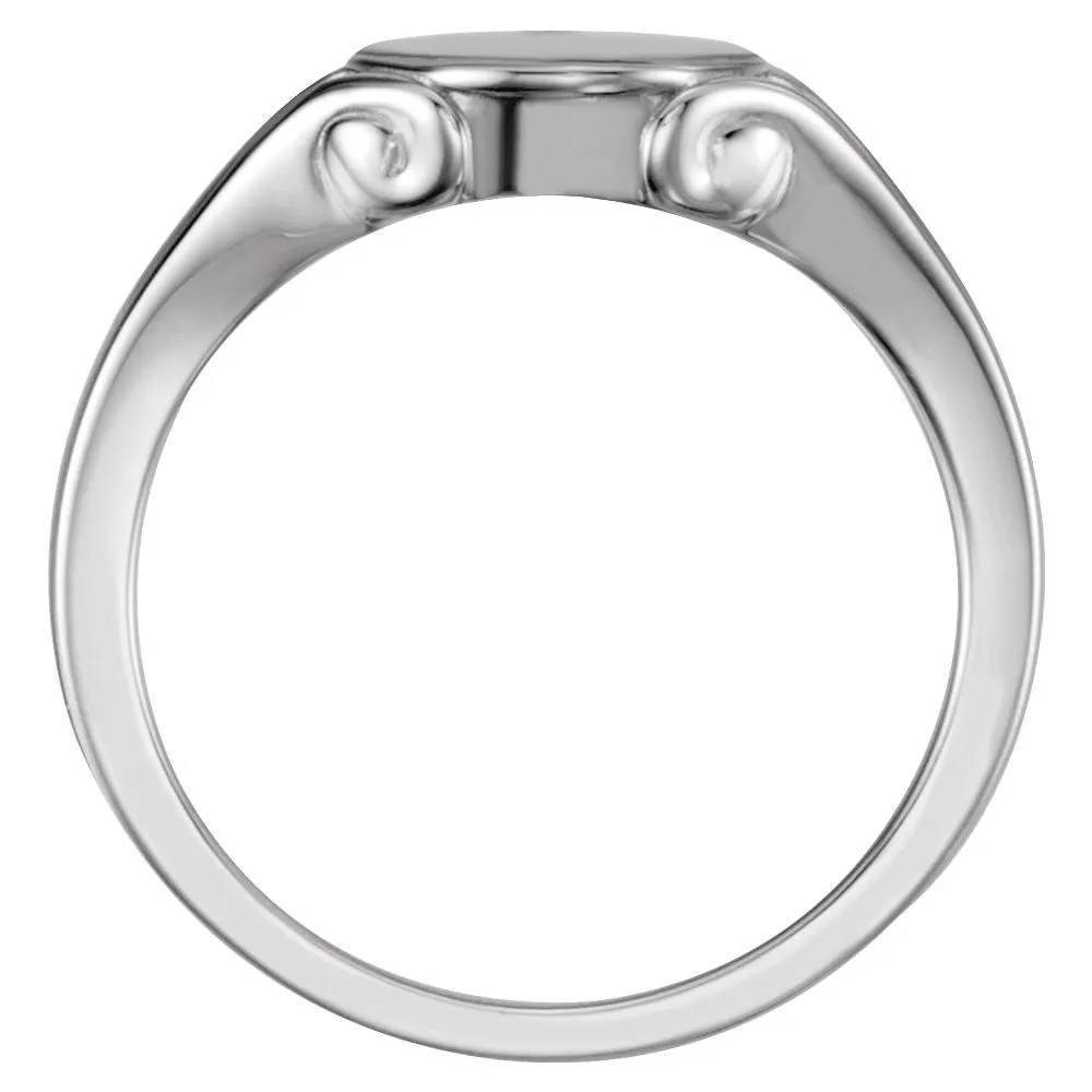 Sterling Silver Signet Ring , Size 11