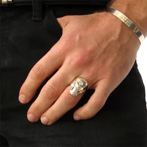 Sterling Silver Skull Ring - Biker Rings - Symbolic Gift