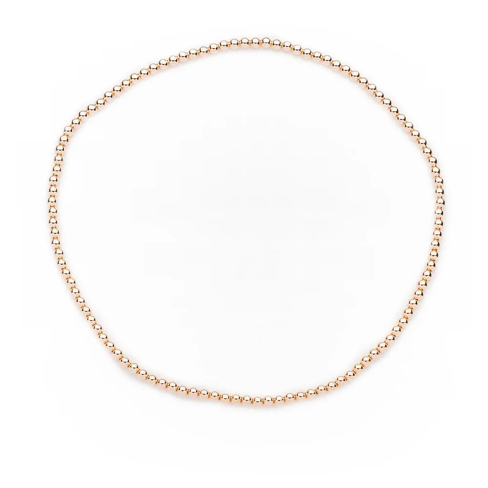 Stretch Necklace in 14k Rose Gold Filled 4mm Beads