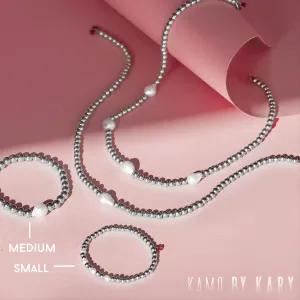 Styled Set: Three 925 Silver Pearl Bracelets