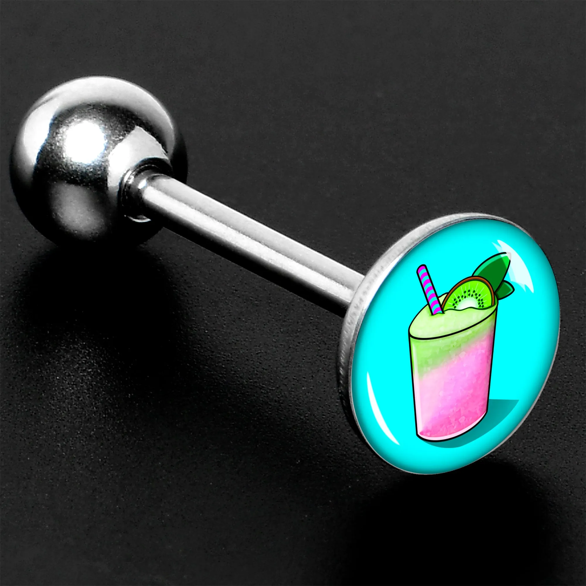 Summer Drink Barbell Tongue Ring