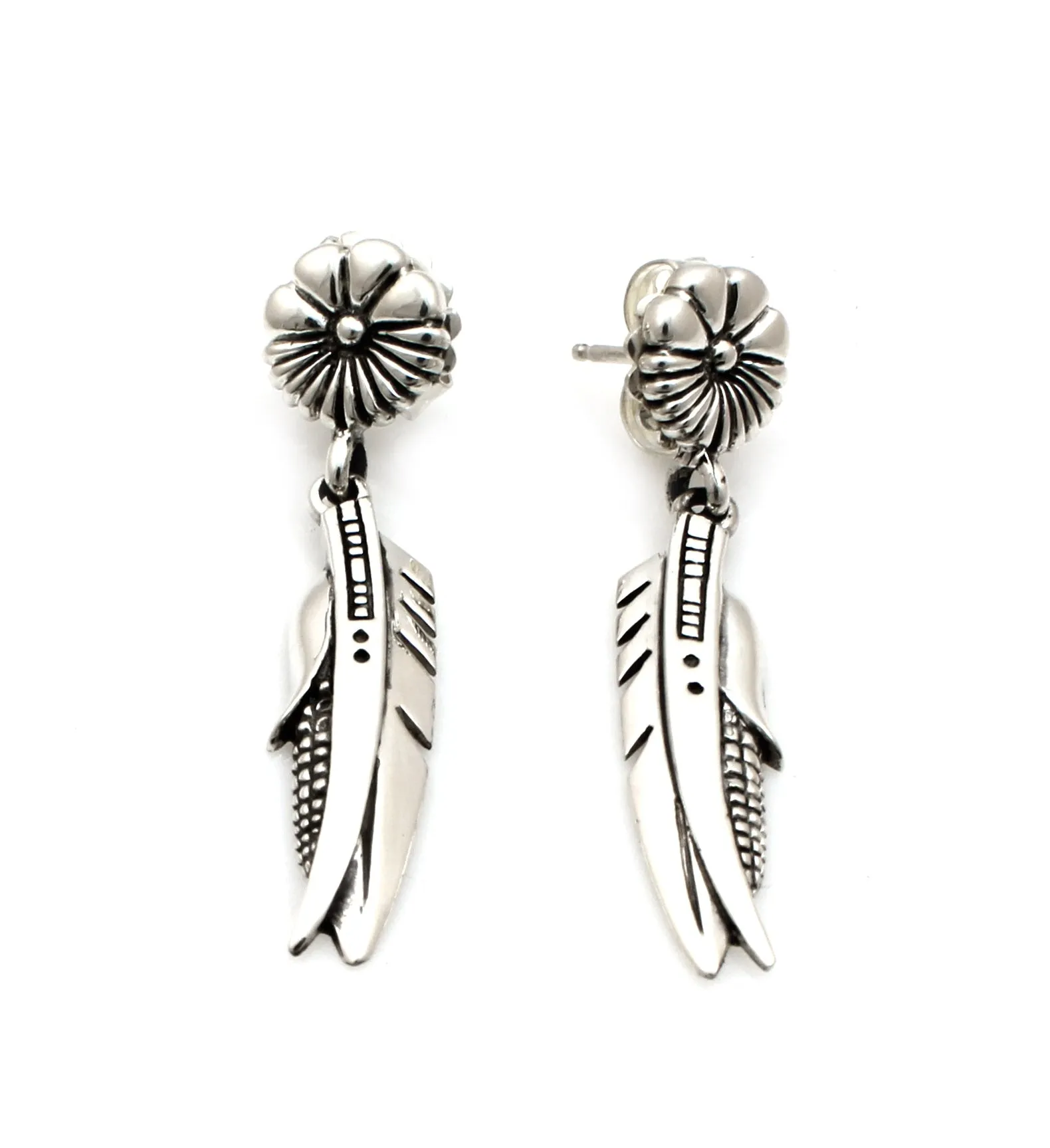 Sword, Feather And Corn Earrings