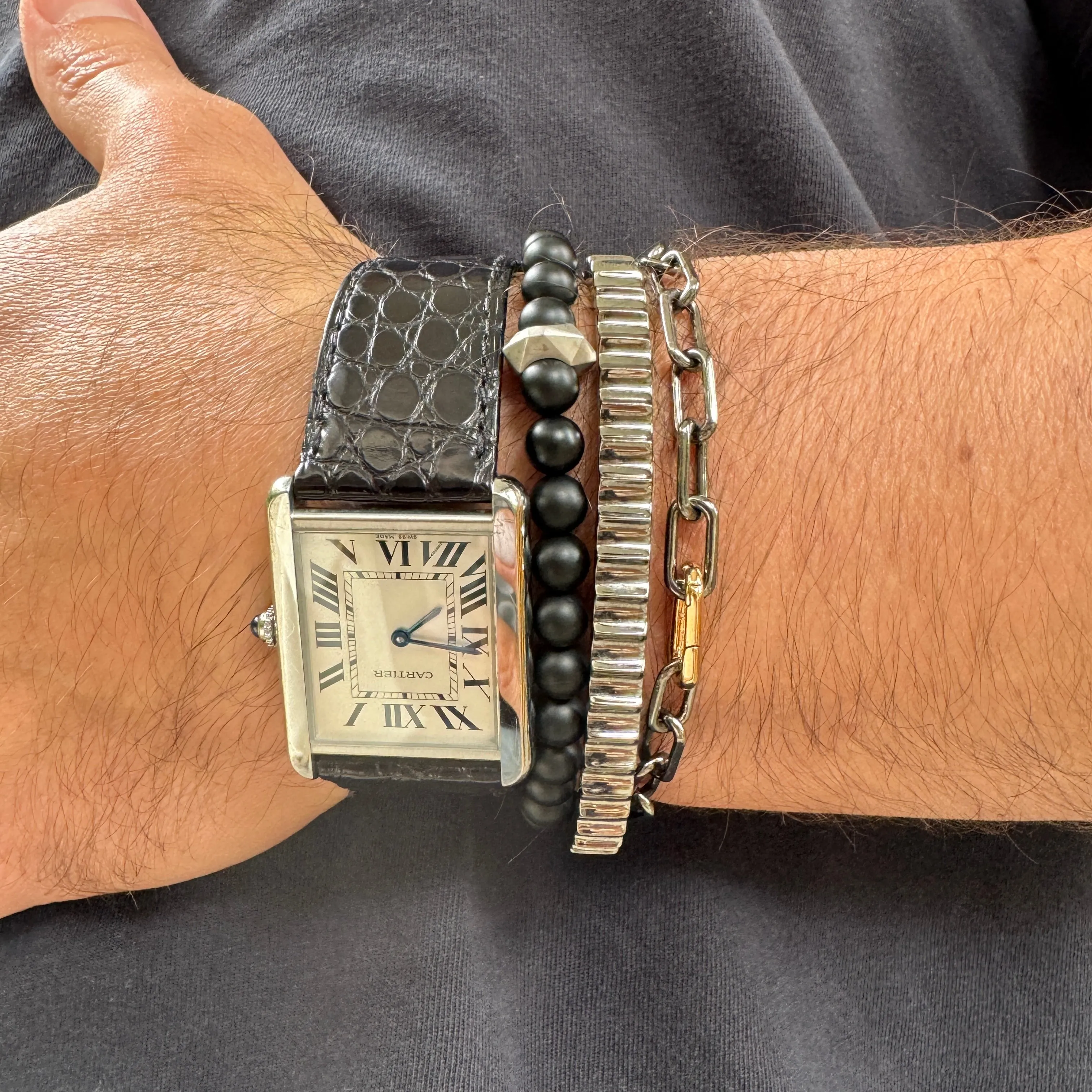 Sydney Origami Onyx Men's Bracelet