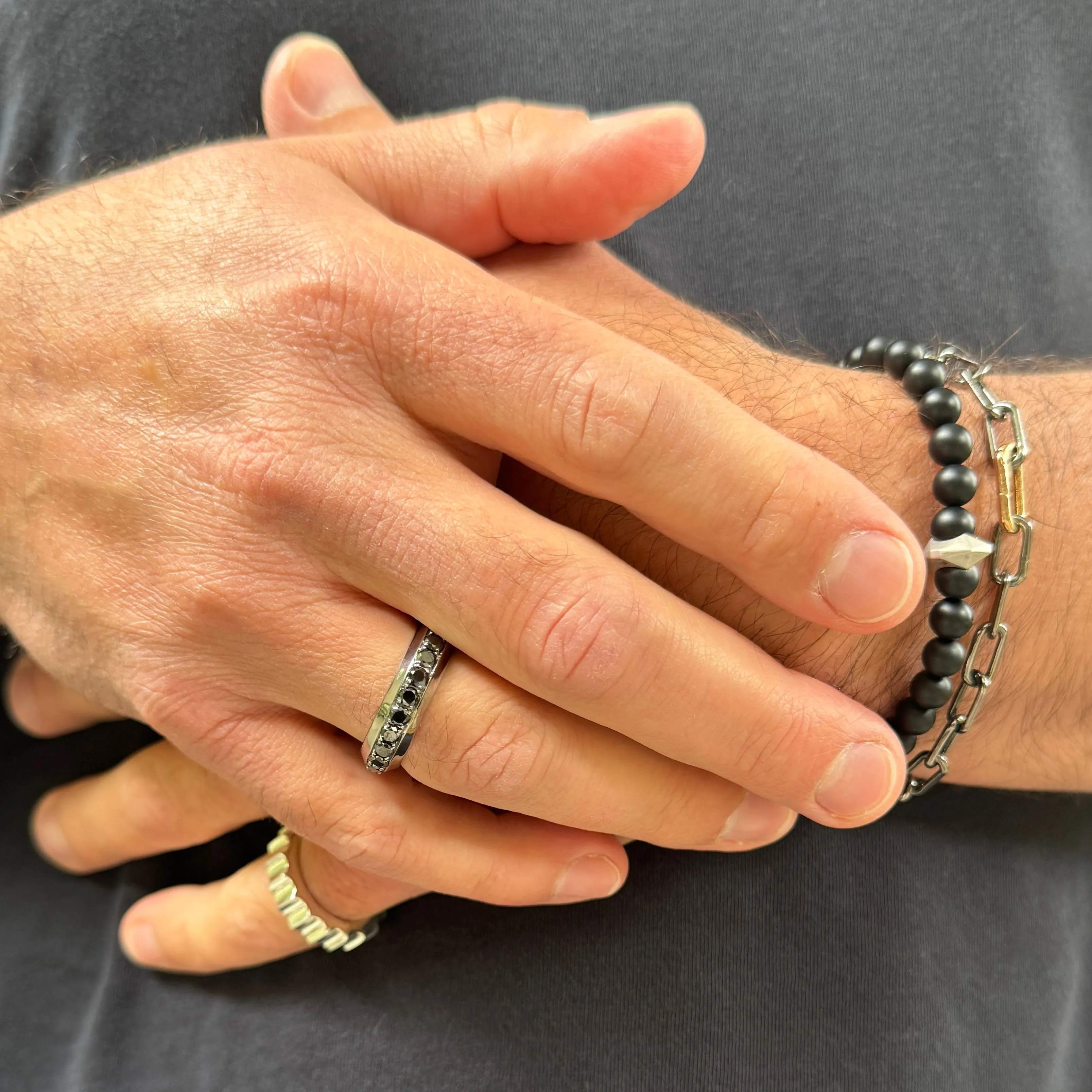 Sydney Origami Onyx Men's Bracelet