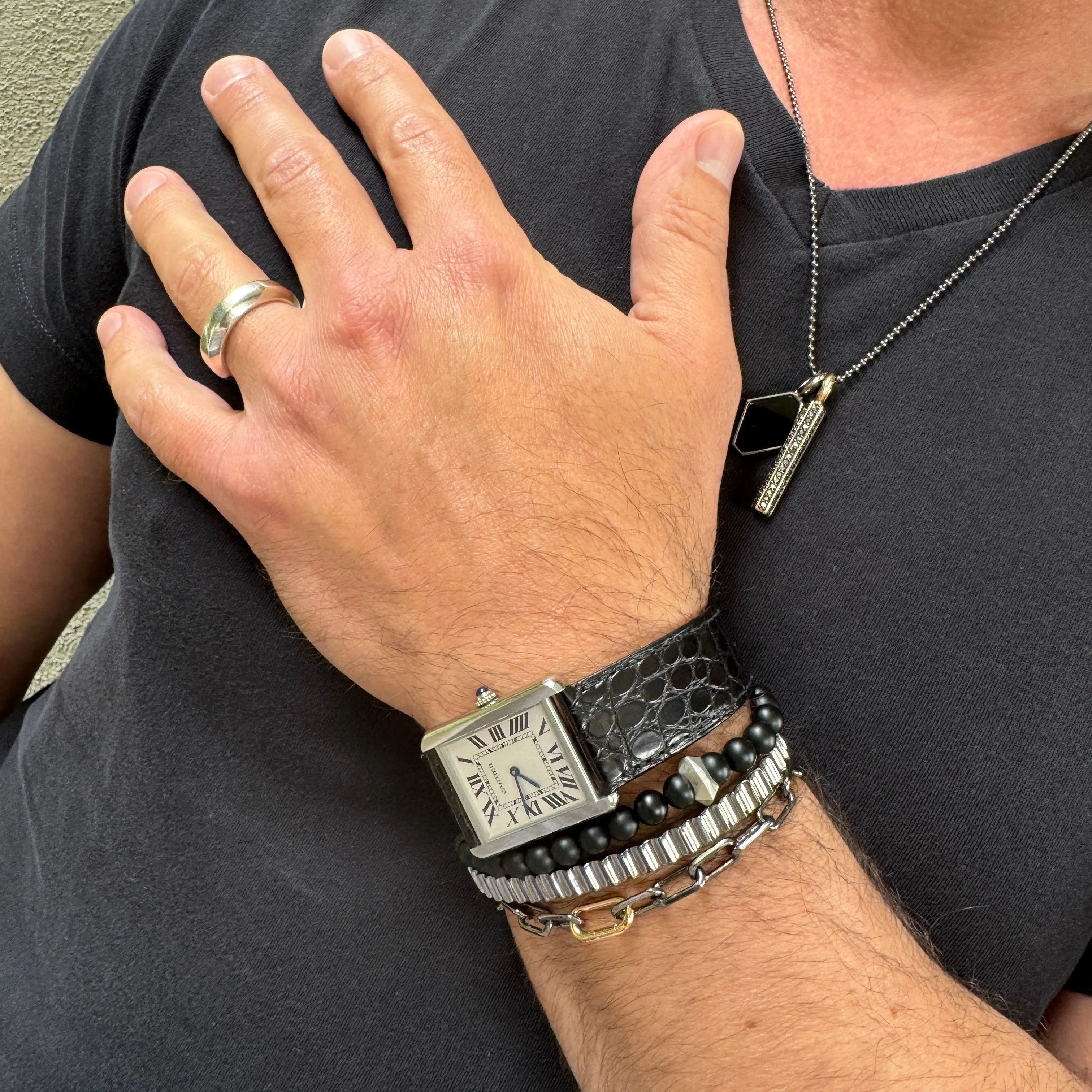 Sydney Origami Onyx Men's Bracelet