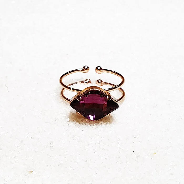 Sylar Amethyst Swarovski Ring
