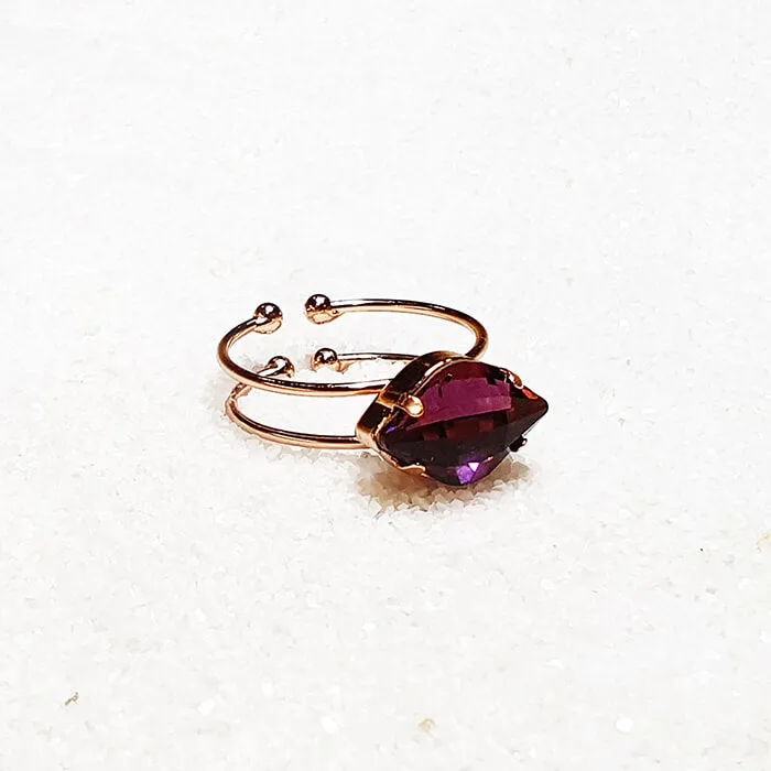 Sylar Amethyst Swarovski Ring