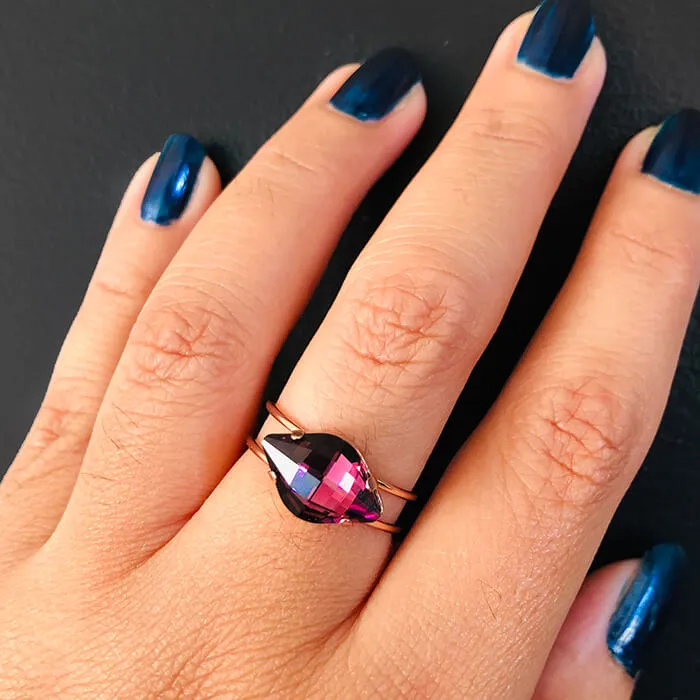 Sylar Amethyst Swarovski Ring