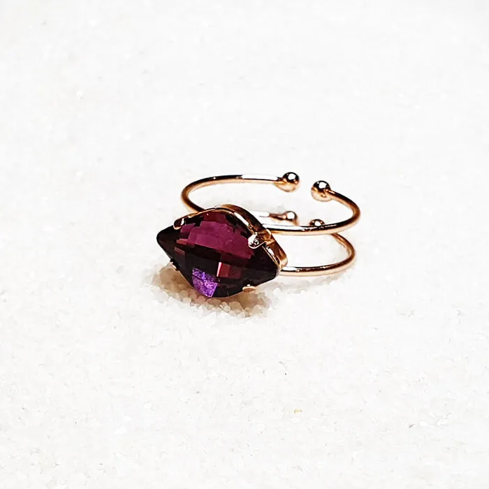 Sylar Amethyst Swarovski Ring