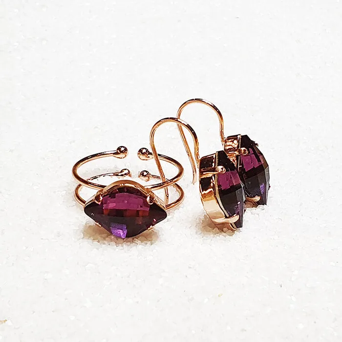 Sylar Amethyst Swarovski Ring