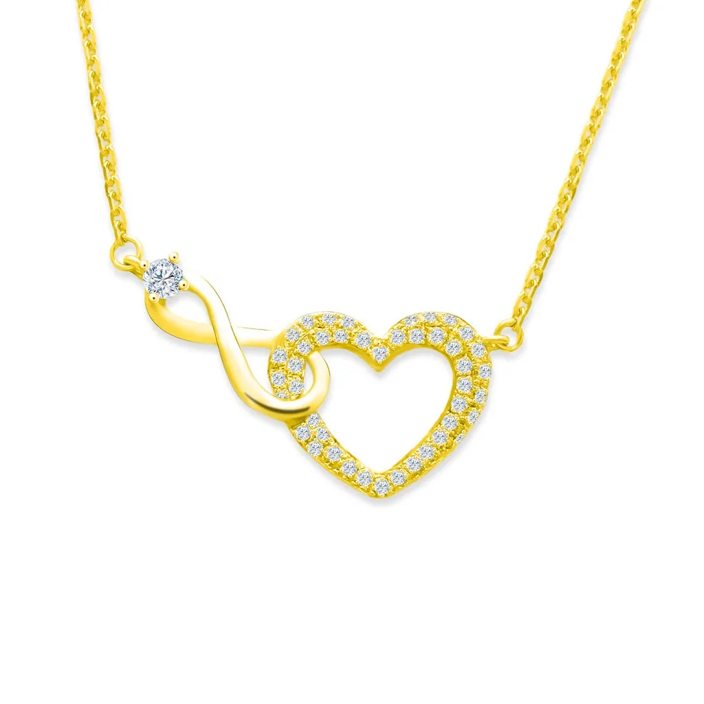 TAKA Jewellery Infinity Heart Diamond Necklace 18K