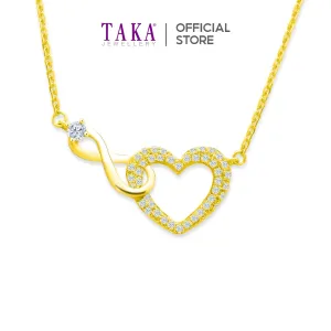 TAKA Jewellery Infinity Heart Diamond Necklace 18K