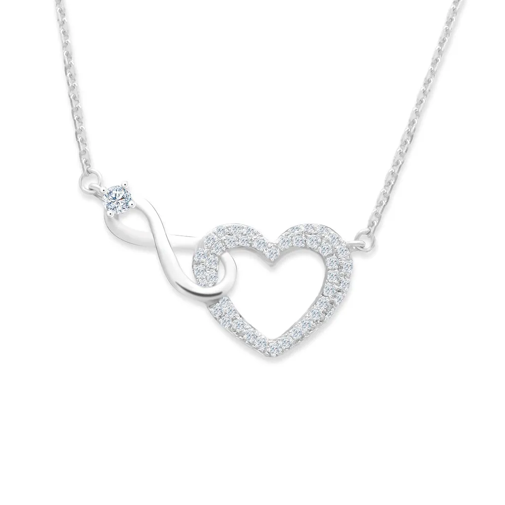TAKA Jewellery Infinity Heart Diamond Necklace 18K