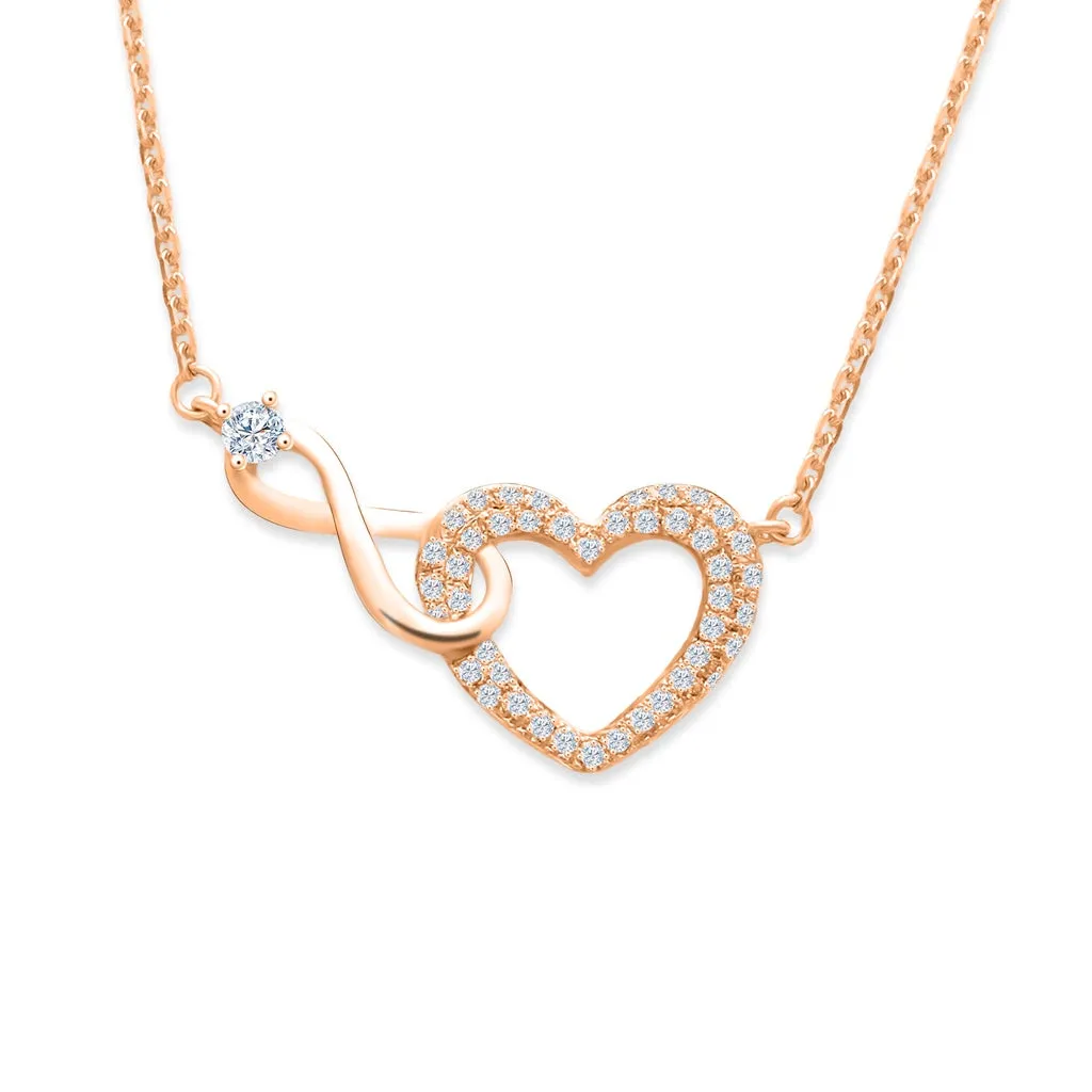 TAKA Jewellery Infinity Heart Diamond Necklace 18K