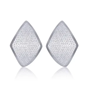 TAMMY SILVER LARGE STUD EARRINGS FILIGREE