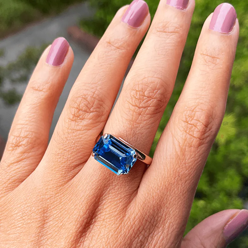 Tash Blue Swarovski Ring