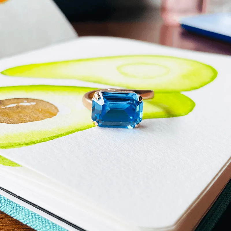 Tash Blue Swarovski Ring