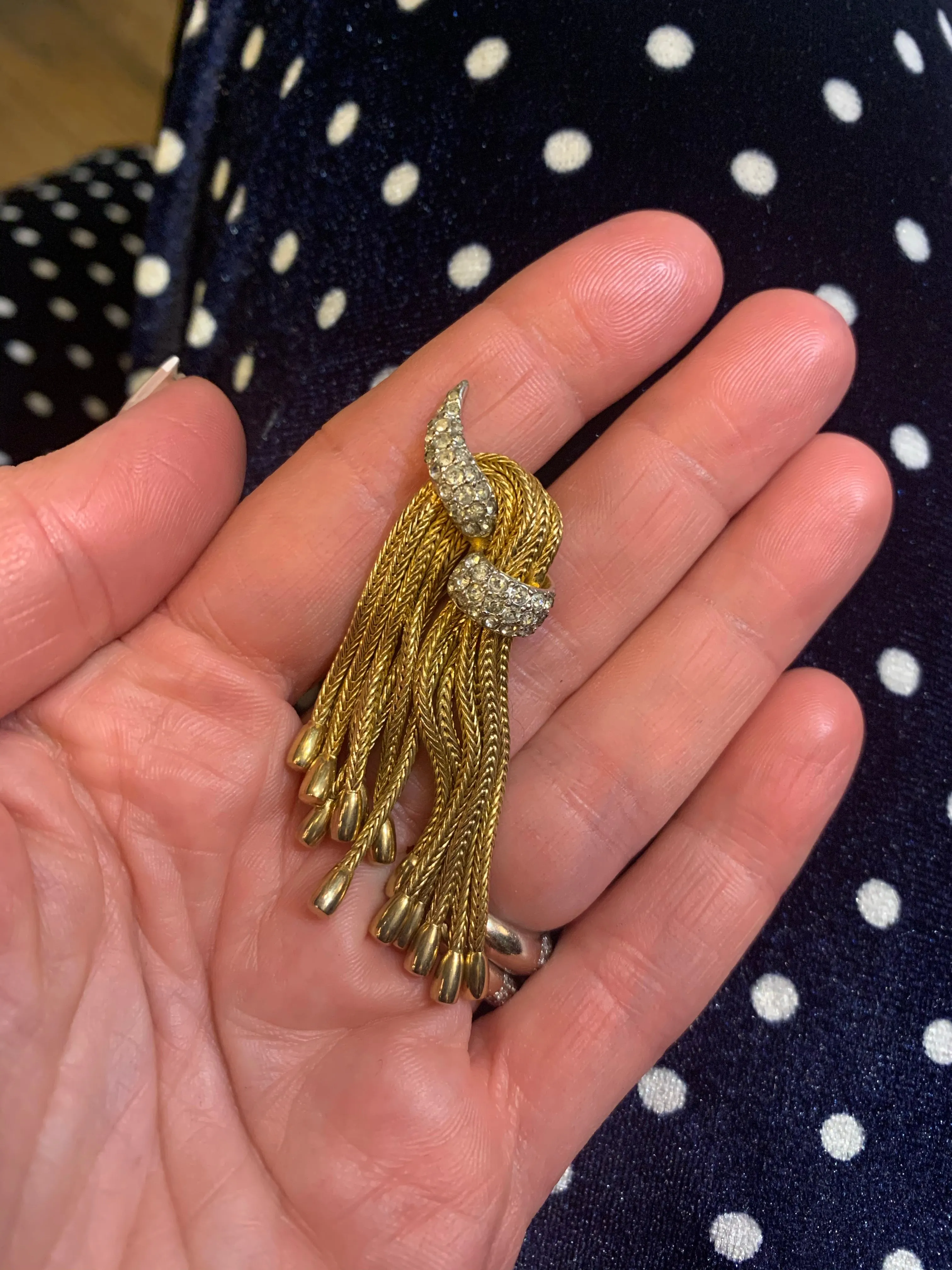 Tassel Gold Vintage earrings by Boucher
