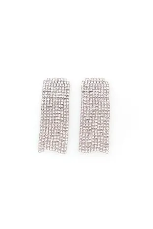Tassel Rhinestone Short Stud Earrings