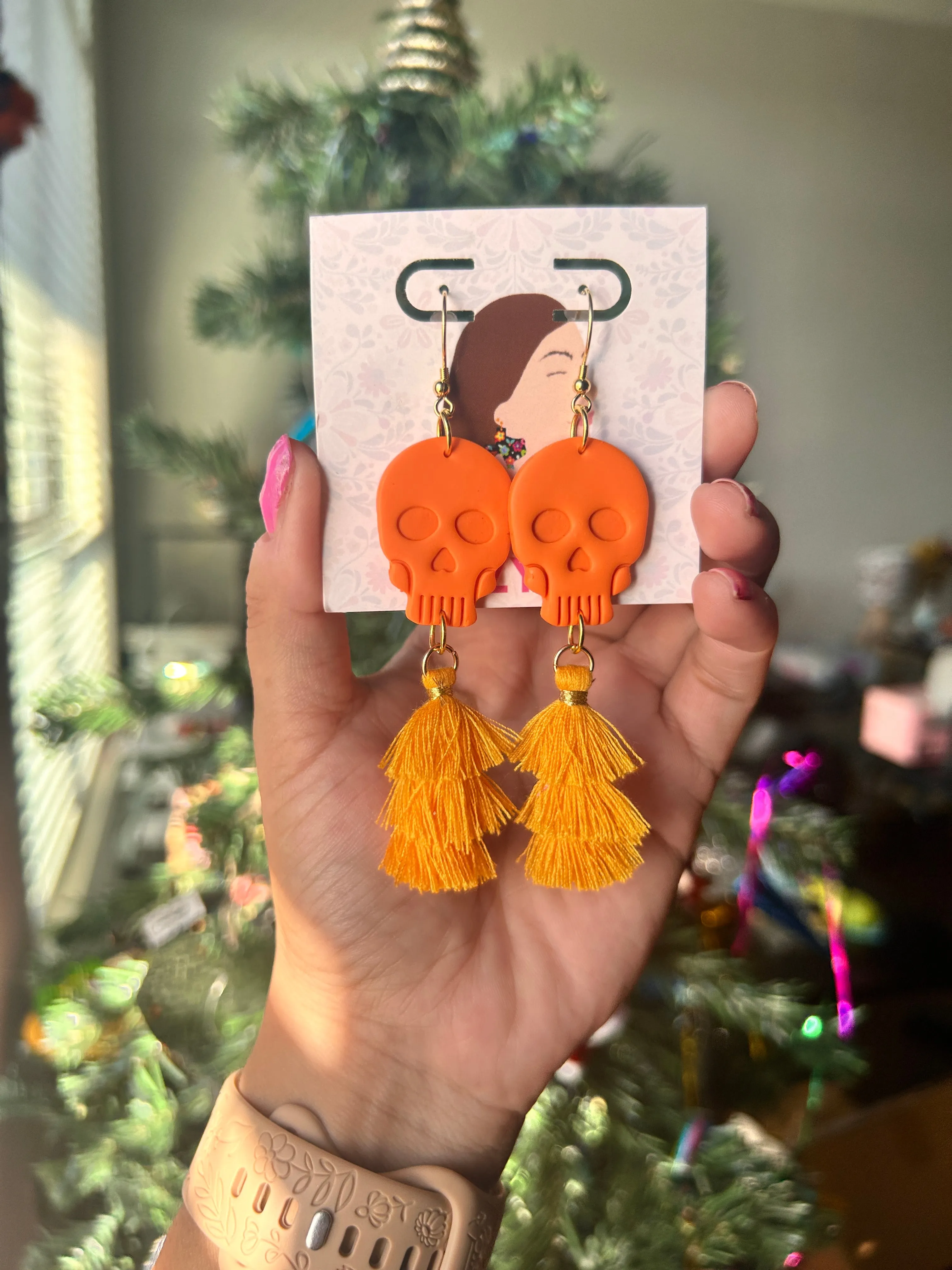Tassel Skulls - Orange