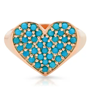 The Ashleigh Bergman Collective x Ariel Gordon Jewelry Turquoise Heart Signet Ring