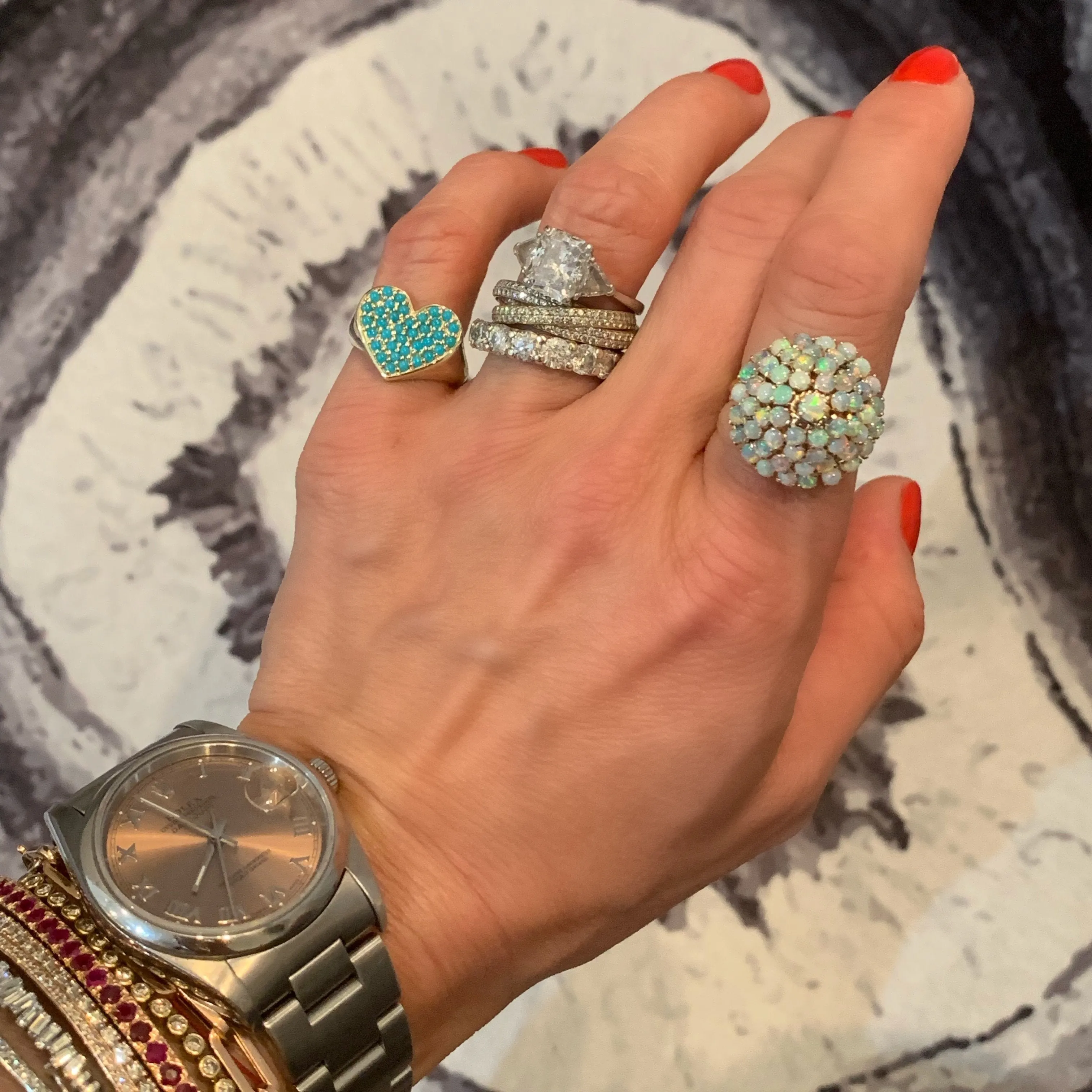 The Ashleigh Bergman Collective x Ariel Gordon Jewelry Turquoise Heart Signet Ring
