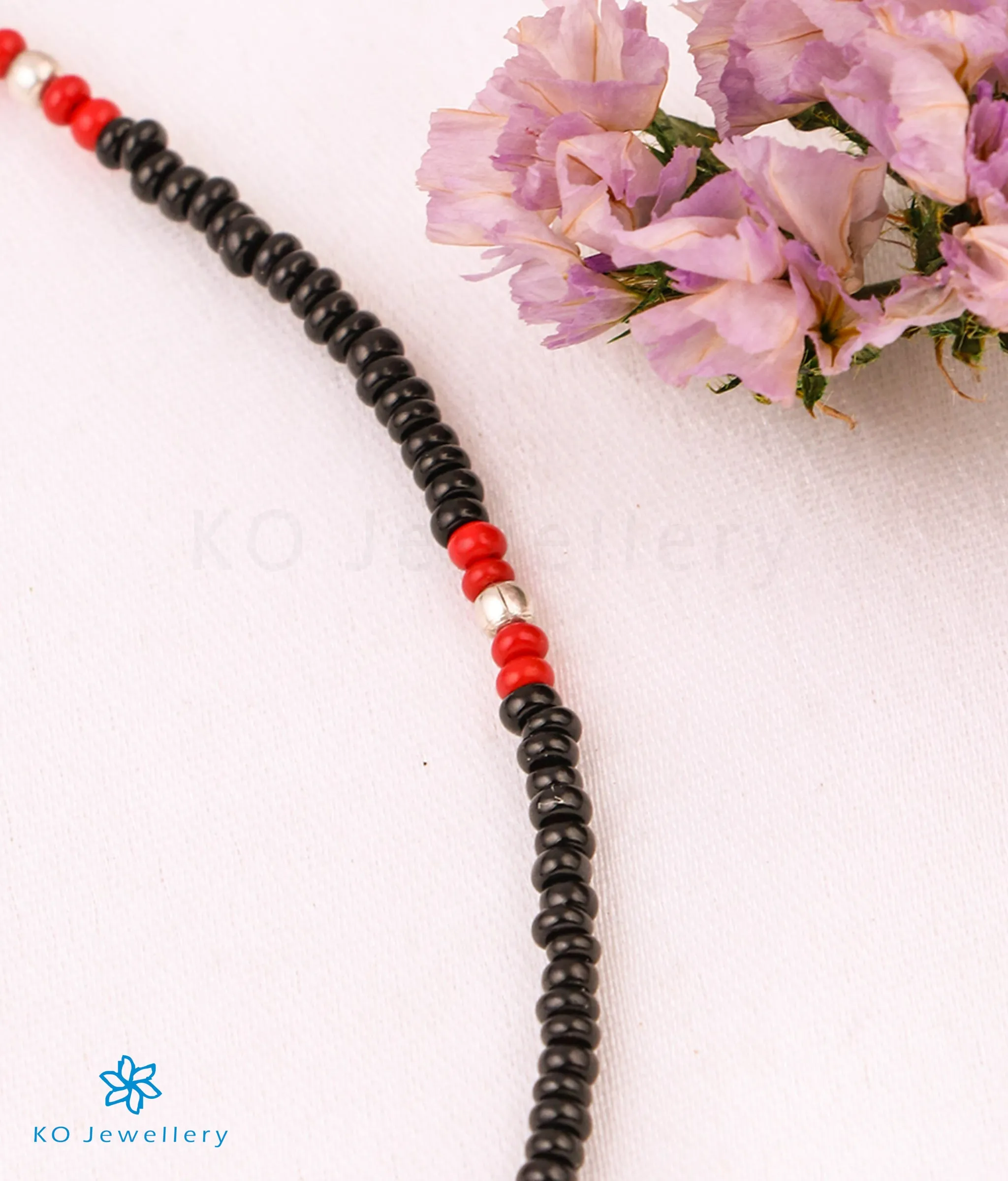 The Avni Silver Nazariya Blackbead Anklets