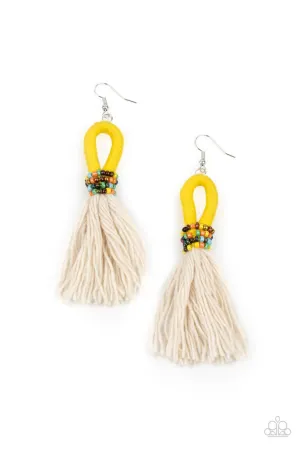 The Dustup Yellow Paparazzi Earrings