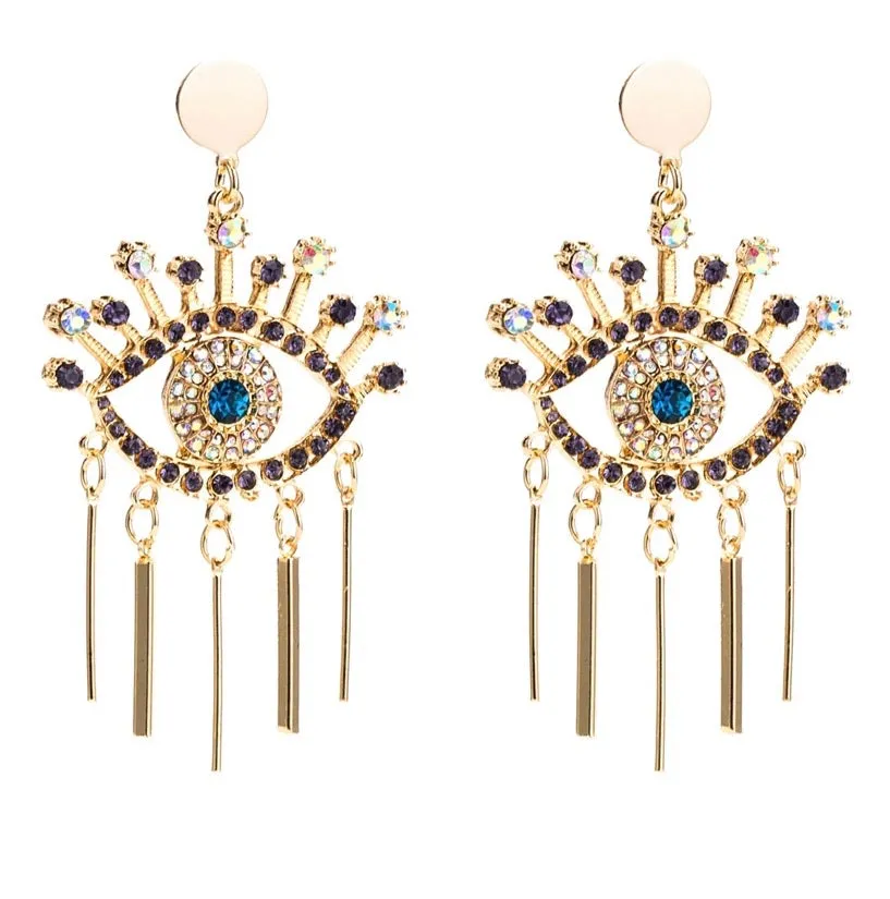 The Power Evil Eye Gold Earrings