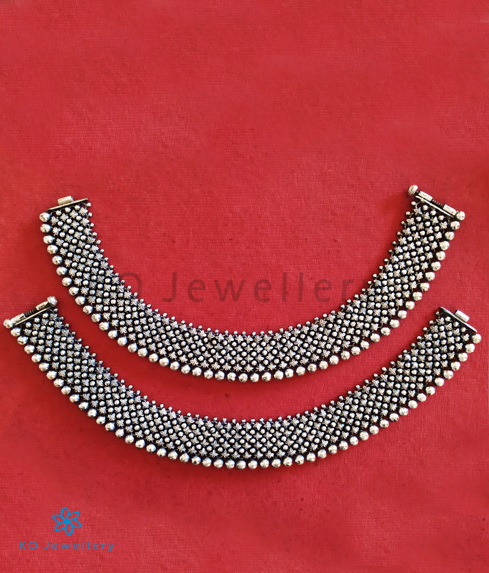 The Sahitya Silver Bridal Anklets