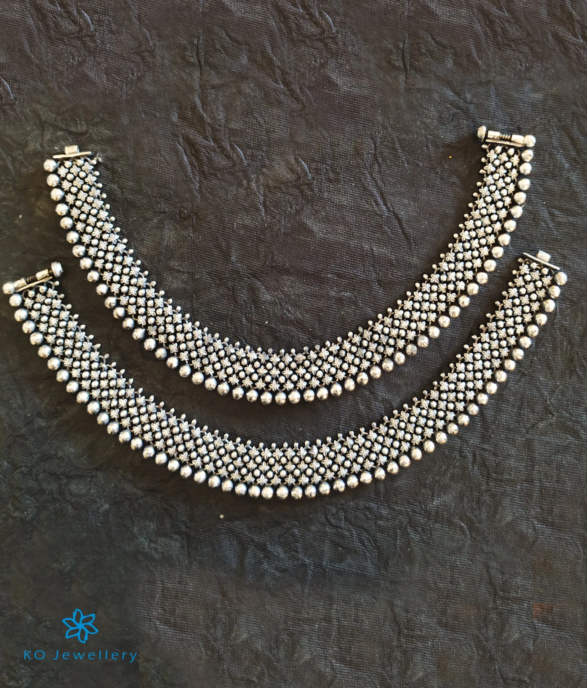 The Shringara Silver Bridal Anklets