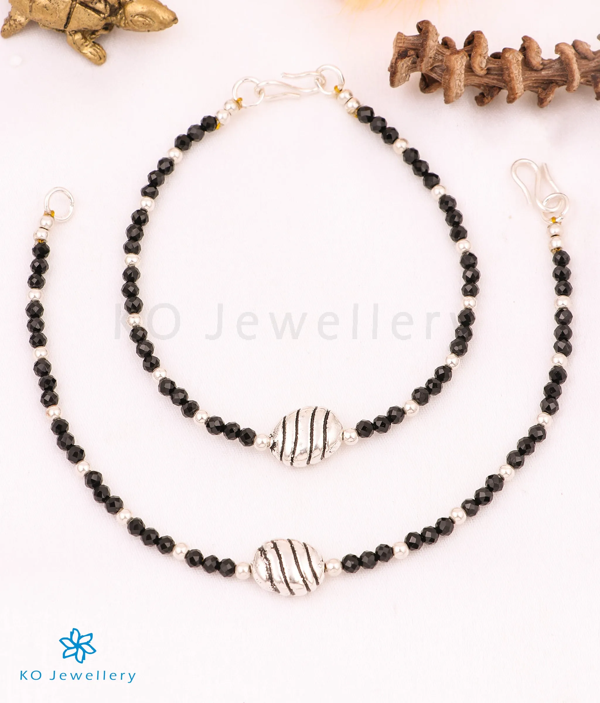 The Tvishi Silver Baby/Kids Nazariya Anklets (7 inches)