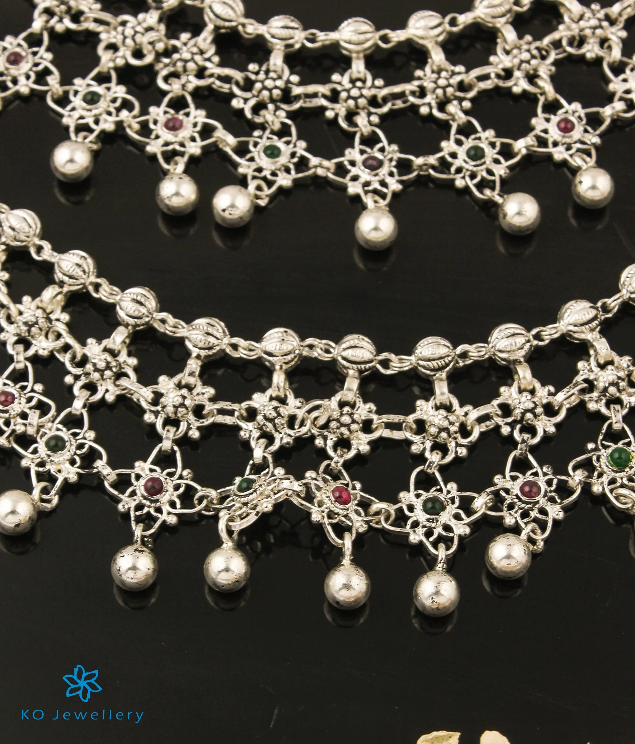 The Ujjal Silver Anklets