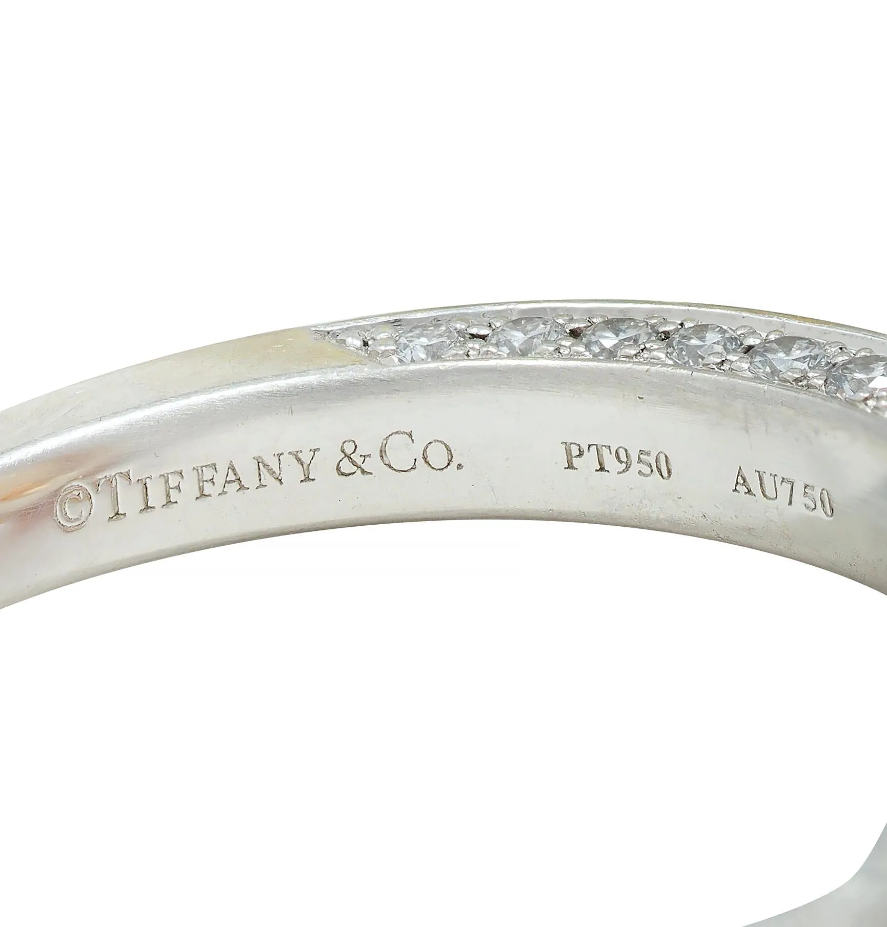 Tiffany & Co. 14.02 CTW No Heat Ceylon Golden & Pink Sapphire Diamond Platinum 18 Karat Contemporary Halo Ring AGL