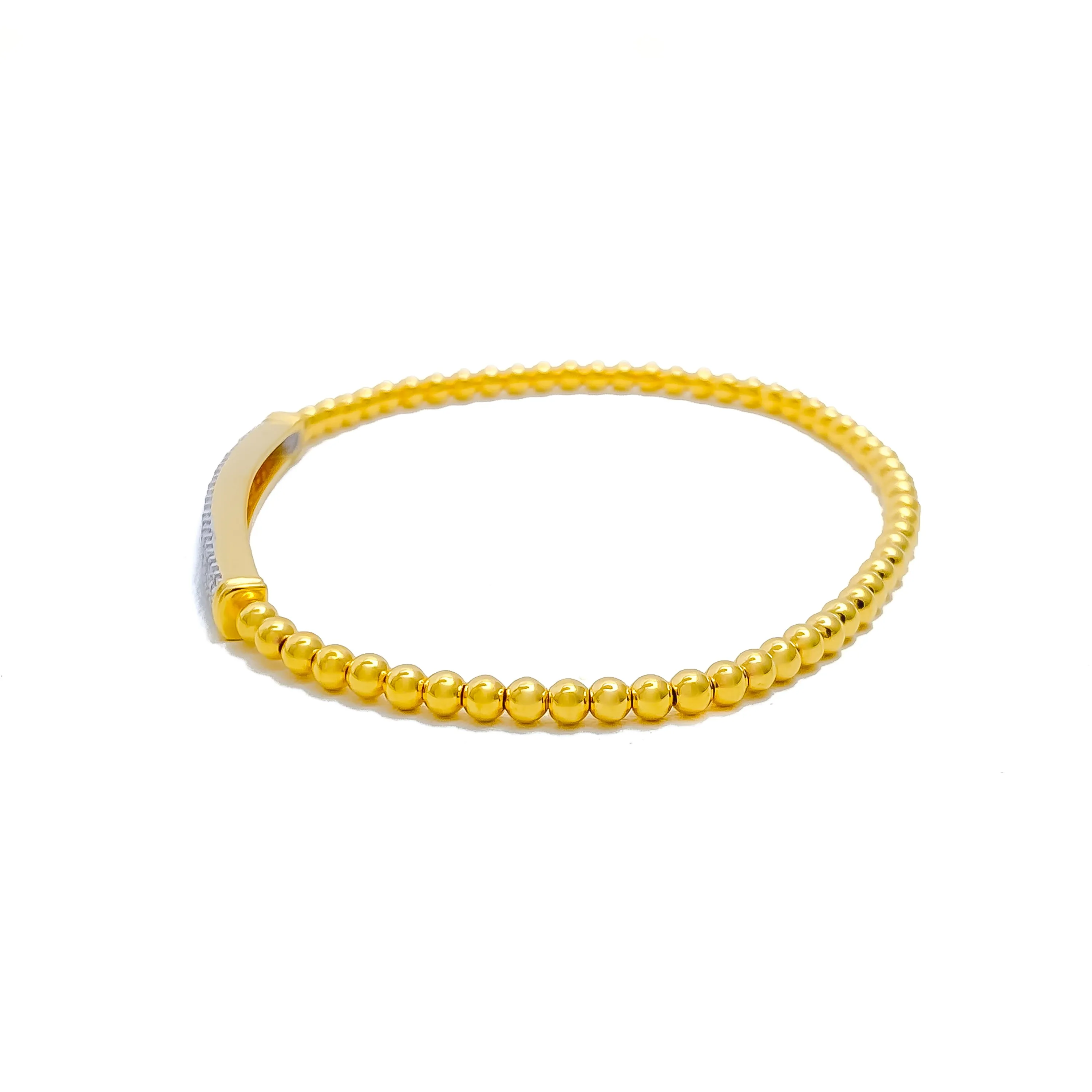 Timeless Imperial Diamond   18k Gold Flexi Bangle Bracelet