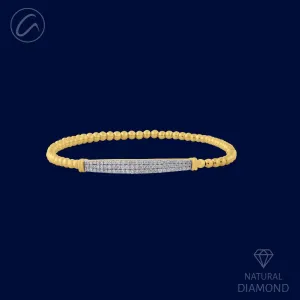 Timeless Imperial Diamond   18k Gold Flexi Bangle Bracelet