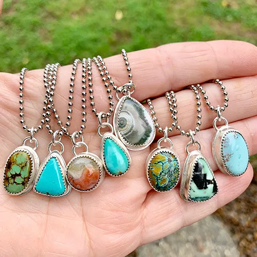 Tiny Drop Pendant Necklaces
