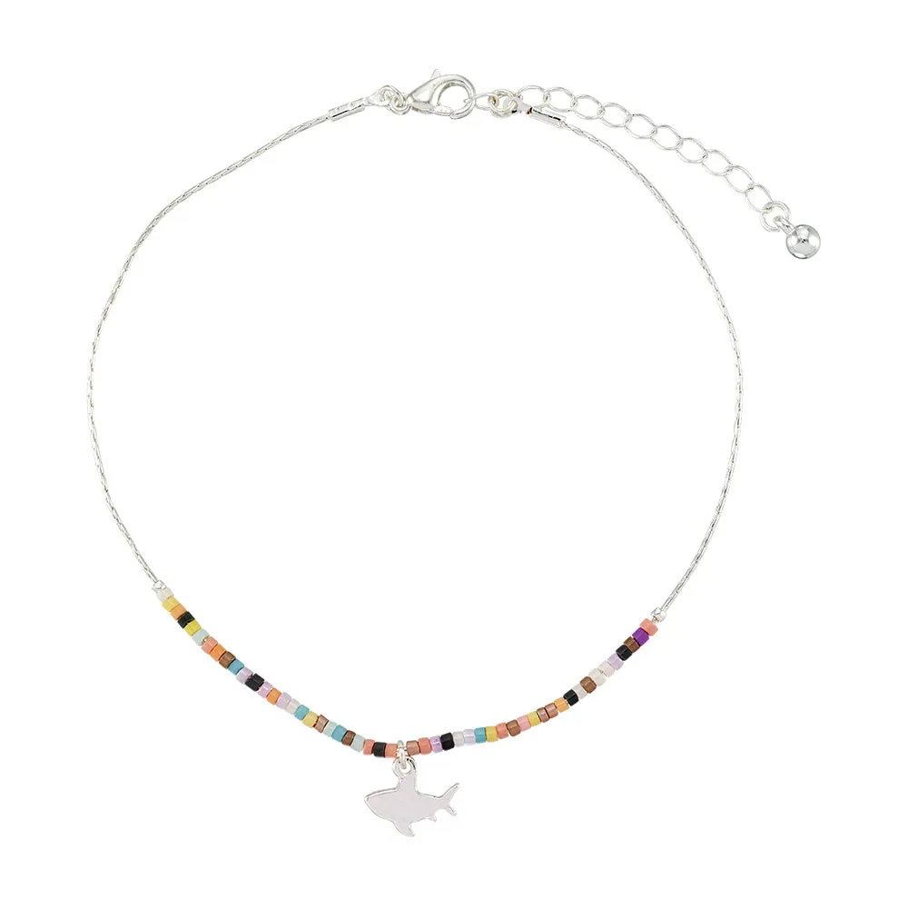 Tiny Pastel Seedbead Animal Charm Anklet
