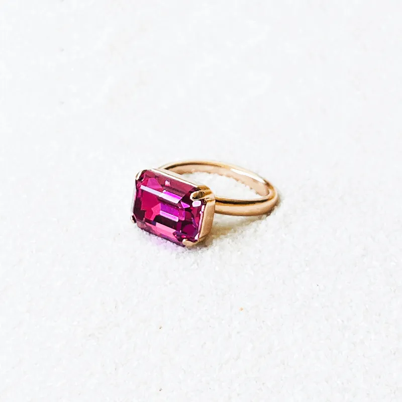 Tish Pink Swarovski Ring