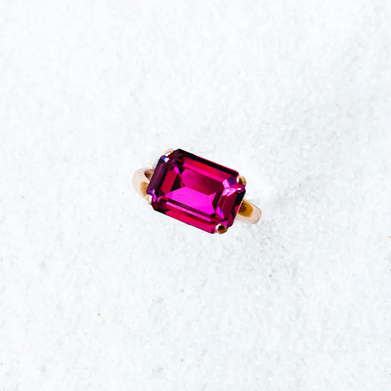 Tish Pink Swarovski Ring