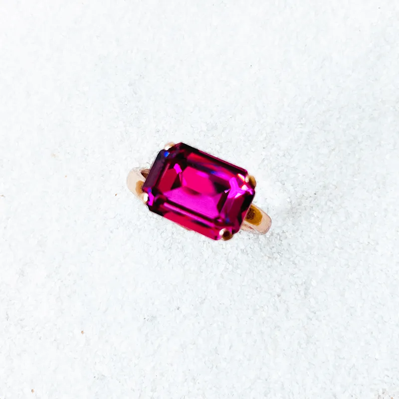 Tish Pink Swarovski Ring