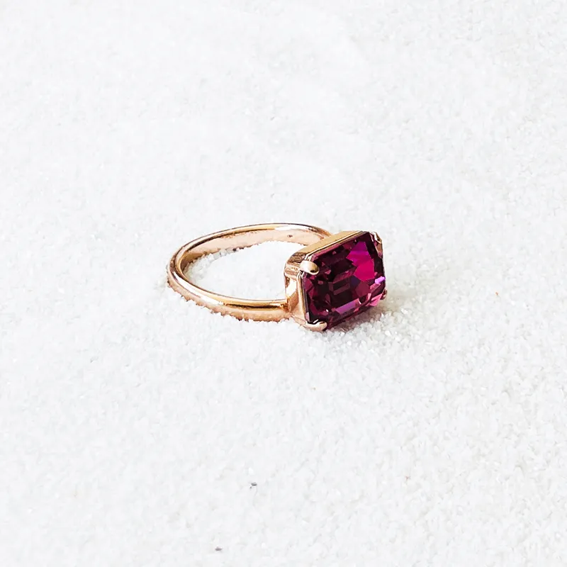 Tish Pink Swarovski Ring
