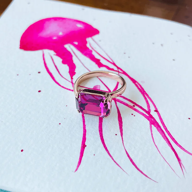 Tish Pink Swarovski Ring