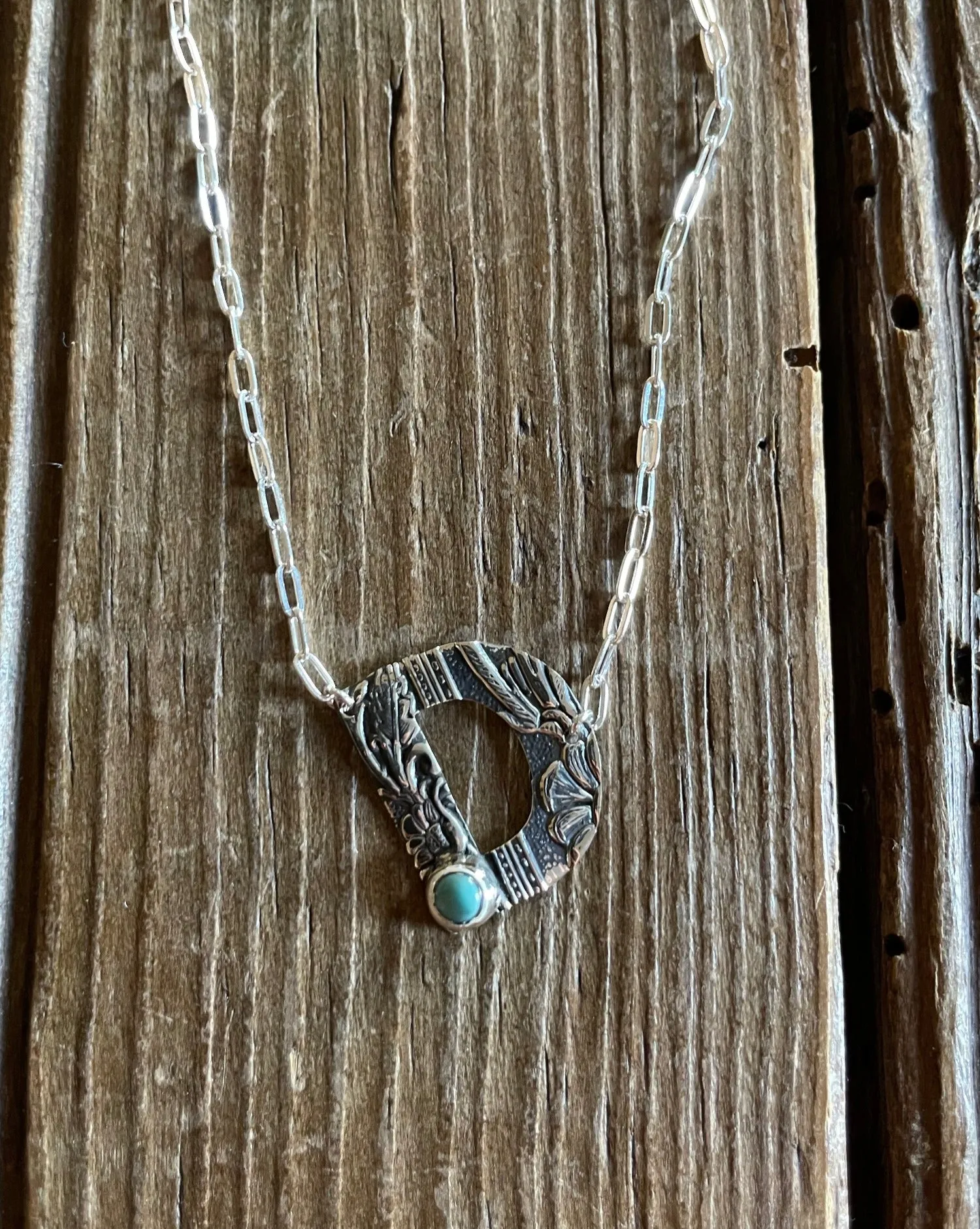 Tooled Sterling Silver Letter Necklaces