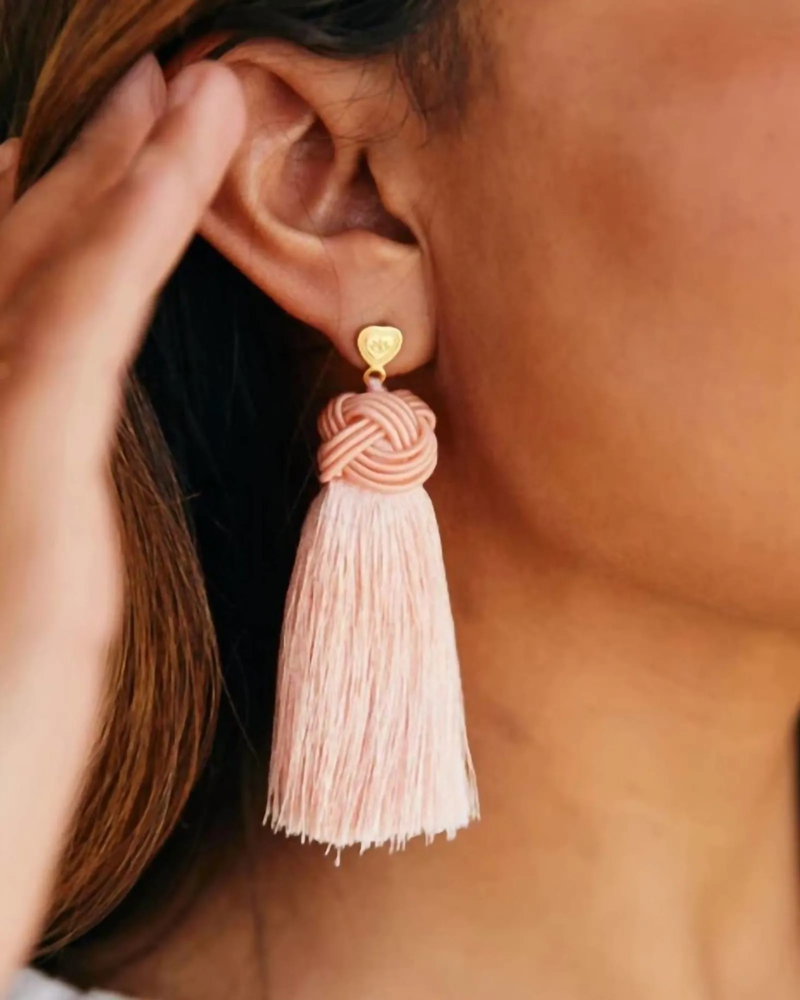 Top Knot Earrings in Pink | Pink